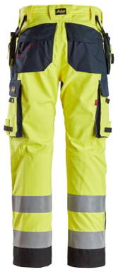 Snickers ProtecWork, Werkbroek met Scheenbeen versterking, holsterzakken High-Vis Klasse 2 6264