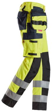 Snickers ProtecWork, Werkbroek met Scheenbeen versterking, holsterzakken High-Vis Klasse 2 6264
