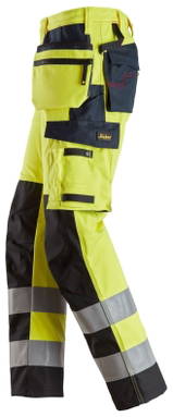 Snickers ProtecWork, Werkbroek met Scheenbeen versterking, holsterzakken High-Vis Klasse 2 6264