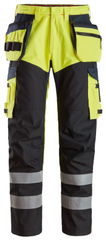 Snickers ProtecWork, Arbeitshose mit verstärkter Vorderseite, Holstertaschen High-Vis Klasse 1 6265