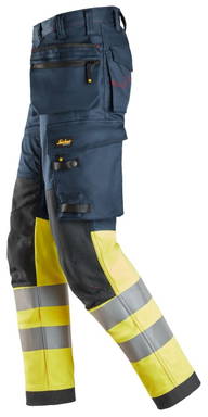 Snickers ProtecWork, Stretch Work Trousers Holster Pockets, High-Vis Class 1 6274