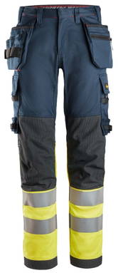 Snickers ProtecWork, Stretch Work Trousers Holster Pockets, High-Vis Class 1 6274
