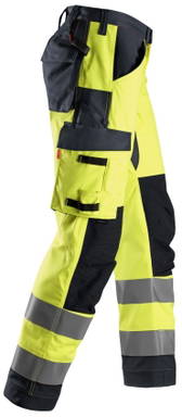 Snickers ProtecWork, Werkbroek met Symmetrische Zakken, High-Vis Klasse 2 6361