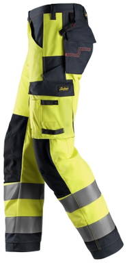 Snickers ProtecWork, Werkbroek met Symmetrische Zakken, High-Vis Klasse 2 6361