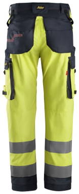 Snickers ProtecWork, Werkbroek met Symmetrische Zakken, High-Vis Klasse 2 6361