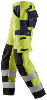 Snickers ProtecWork, Werkbroek met Scheenbeen versterking, High-Vis Klasse 2 6364
