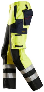 Snickers ProtecWork, Broek met versterkt voorpand, High-Vis Klasse 1 6365