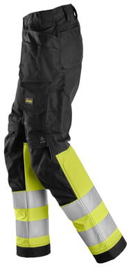 Snickers High-Vis, Klasse 1 Dames Stretch Werkbroek met Holsterzakken 6734