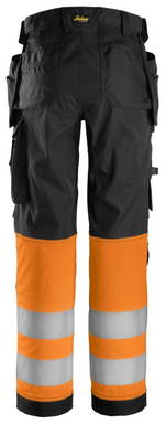 Snickers High-Vis, Klasse 1 Dames Stretch Werkbroek met Holsterzakken 6734