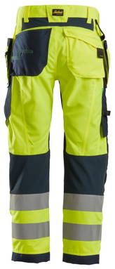 Snickers FlexiWork, High-Vis Werkbroek+ met holsterzakken Klasse 2 6932