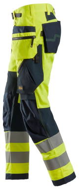 Snickers FlexiWork, High-Vis Werkbroek+ met holsterzakken Klasse 2 6932