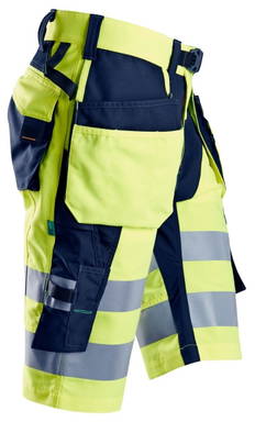 Snickers FlexiWork, High-Vis Korte Broek+ met Holsterzakken Klasse 1 6933