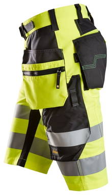 Snickers FlexiWork, High-Vis Korte Broek+ met Holsterzakken Klasse 1 6933