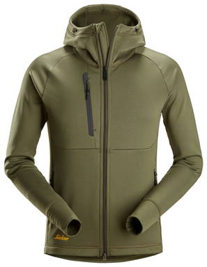 Snickers FlexiWork, Polartec® Power Stretch® Hoodie met Volledige Rits 8026