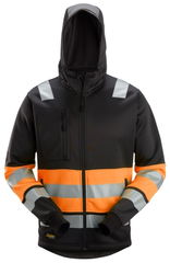 Snickers High-Vis Klasse 1, Kapuzenpullover mit Reißverschluss 8038