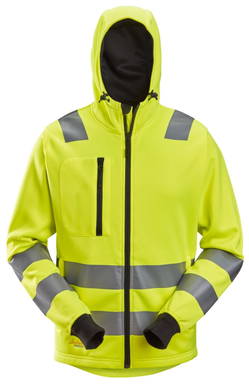 Snickers AllroundWork, High-Vis Hoodie met rits Klasse 2/3 8039