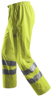 Snickers Regenbroek PU High Visibility, Klasse 2 8243