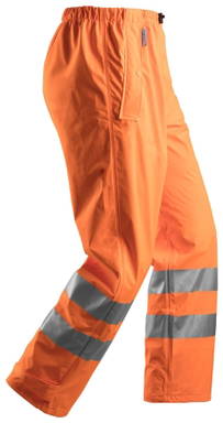 Snickers Regenbroek PU High Visibility, Klasse 2 8243