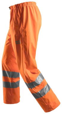 Snickers Regenbroek PU High Visibility, Klasse 2 8243