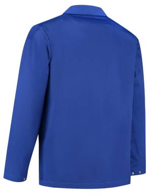 Korte foodstofjas - Korenblauw