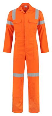 Tropenoverall mit Reflektionsstreifen - Orange