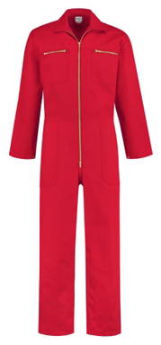 Overall mit Reißverschluss - Rot
