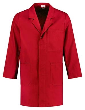 Stofjas met drukknoopsluiting - Rood
