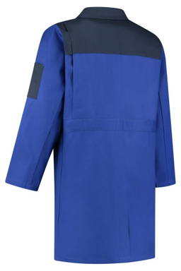 Stofjas met drukknoopsluiting | 2-kleurig - Korenblauw/navy