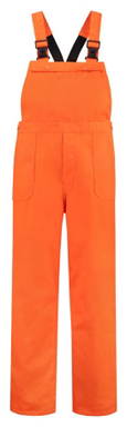 Latzhose Polyester/Baumwolle - Orange