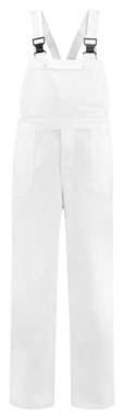 Latzhose Polyester/Baumwolle - Weiß