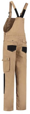 Latzhose mit Cordura-Knietaschen - Khaki/schwarz