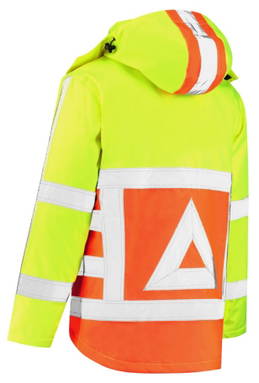 RWS Warnschutz-Parka für Verkehrsregler - Fluoreszierend gelb/orange