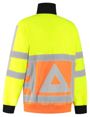 Reißverschluss-Pullover Verkehrshelfer - Gelb/orange