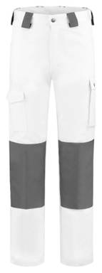 Werkbroek met Cordura kniezakken - Wit/grijs