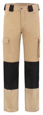 Werkbroek met Cordura kniezakken - Kaki/zwart