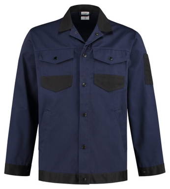 Werkjack met drukknoopsluiting - Navy/zwart