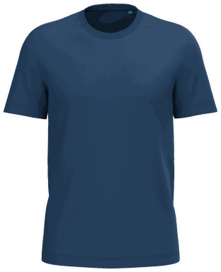 Basis-T-Shirt aus Bio-Baumwolle - Echtes Indigo