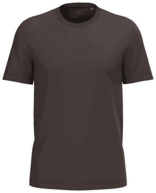 Basis-T-Shirt aus Bio-Baumwolle - Schokolade