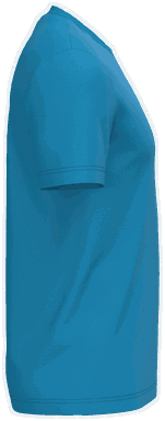 Basis-T-Shirt aus Bio-Baumwolle - Tropenblau
