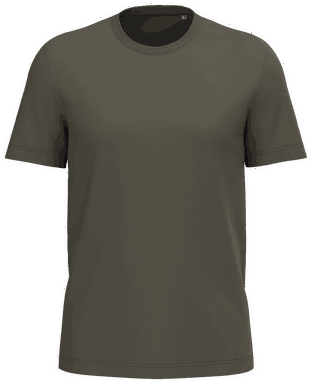 Basis-T-Shirt aus Bio-Baumwolle - Dunkles Khaki