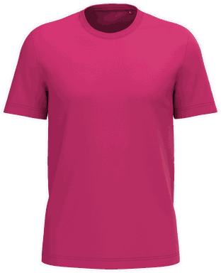 Basis-T-Shirt aus Bio-Baumwolle - Fuchsia