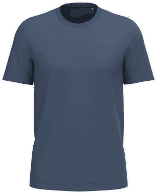 Basis-T-Shirt aus Bio-Baumwolle - Tiefblau