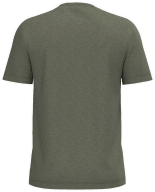 Basis-T-Shirt aus Bio-Baumwolle - Grün marmoriert meliert