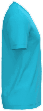 Basis-T-Shirt aus Bio-Baumwolle - Meerestürkis