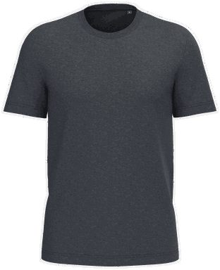 Basis-T-Shirt aus Bio-Baumwolle - Französisch Marine meliert