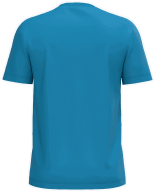 Basis-T-Shirt aus Bio-Baumwolle - Tropenblau