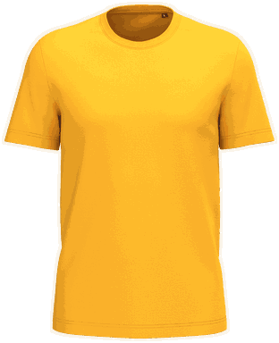 Basis-T-Shirt aus Bio-Baumwolle - Gelb