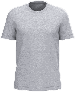 Basis-T-Shirt aus Bio-Baumwolle - Oxford Grau