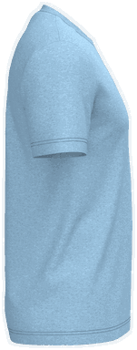 Basis-T-Shirt aus Bio-Baumwolle - Hellblau meliert