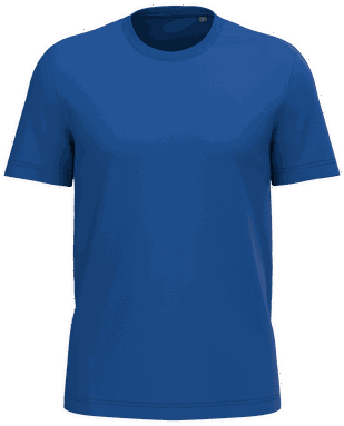 Basis-T-Shirt aus Bio-Baumwolle - Königsblau